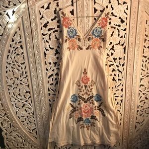 Joystick Johnny Was Boho Embroidered Midi Dress